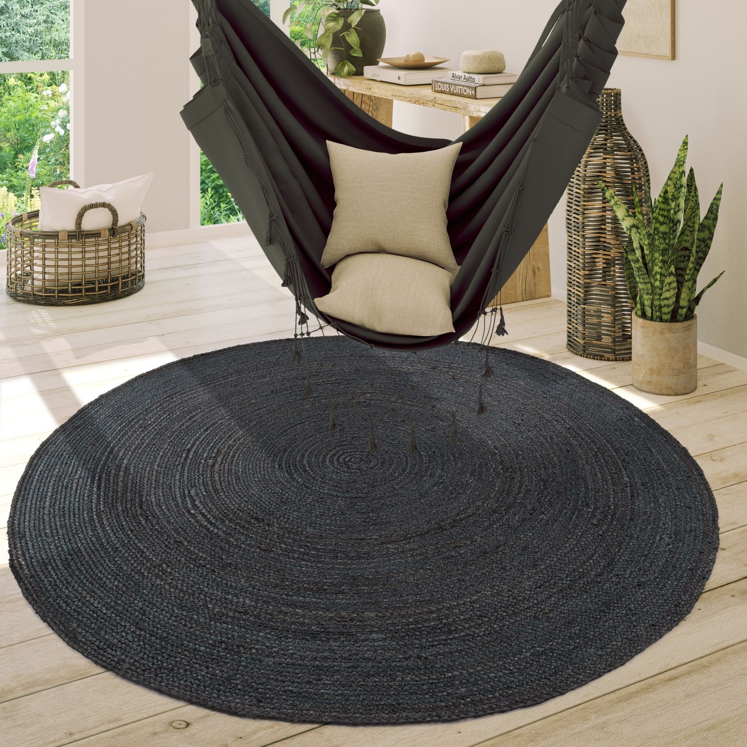 Viborg 595 – modern, pflegeleicht, 100% jute, flacher Teppich