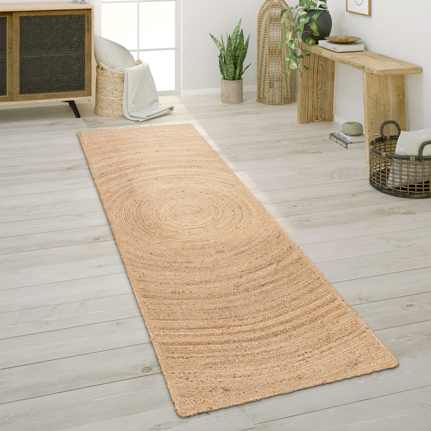 Skive 687 – modern, 100% jute, weicher Teppich