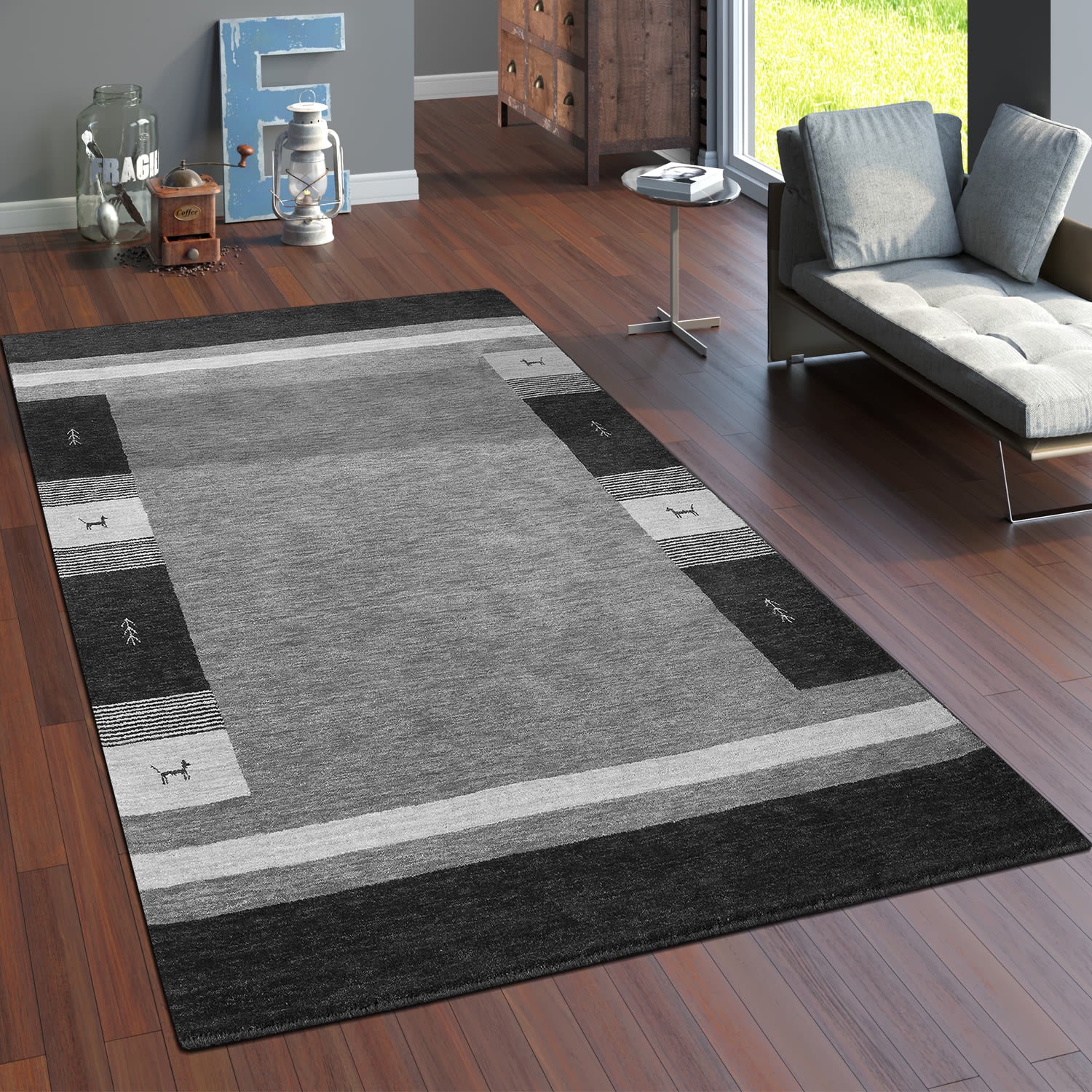 Gabbeh 308 – minimalistisch, 100% wolle, weicher Teppich