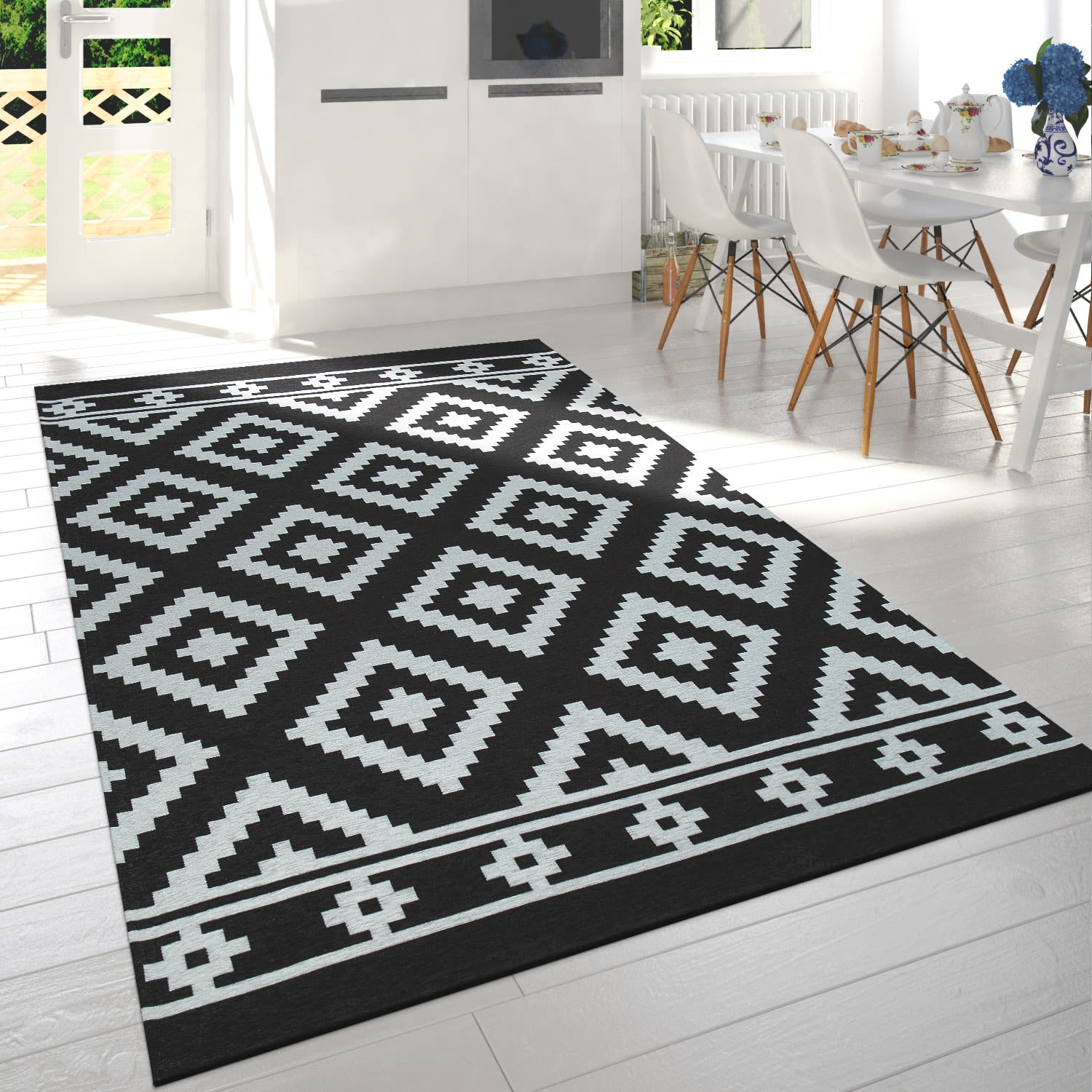 Mariba 095 – boho, pflegeleicht, 20% baumwolle, weicher Teppich