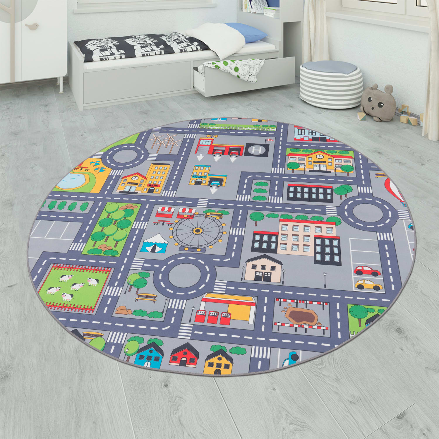 Bino 576 – modern, pflegeleicht, flacher Teppich