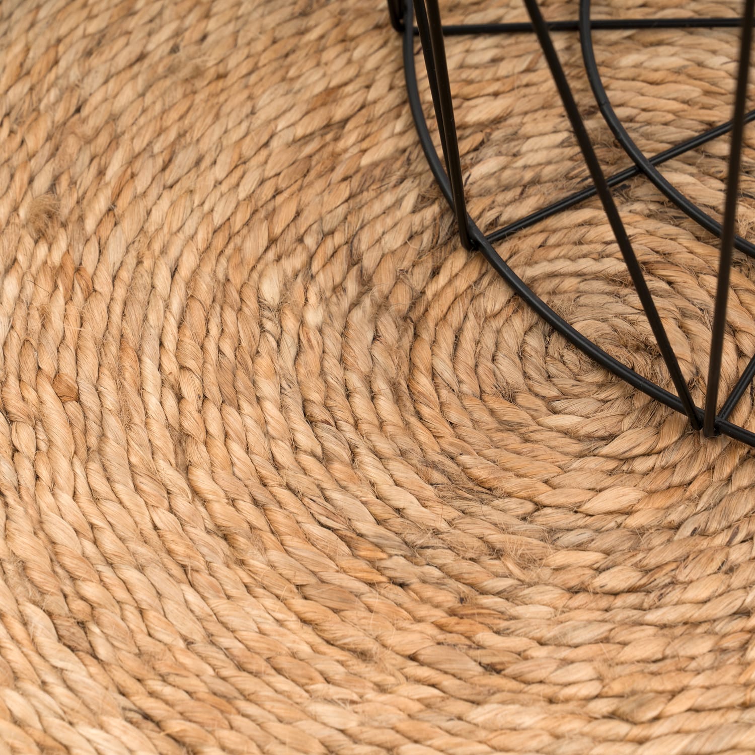 Viborg 596 – zeitlos, 100% jute, flacher Teppich