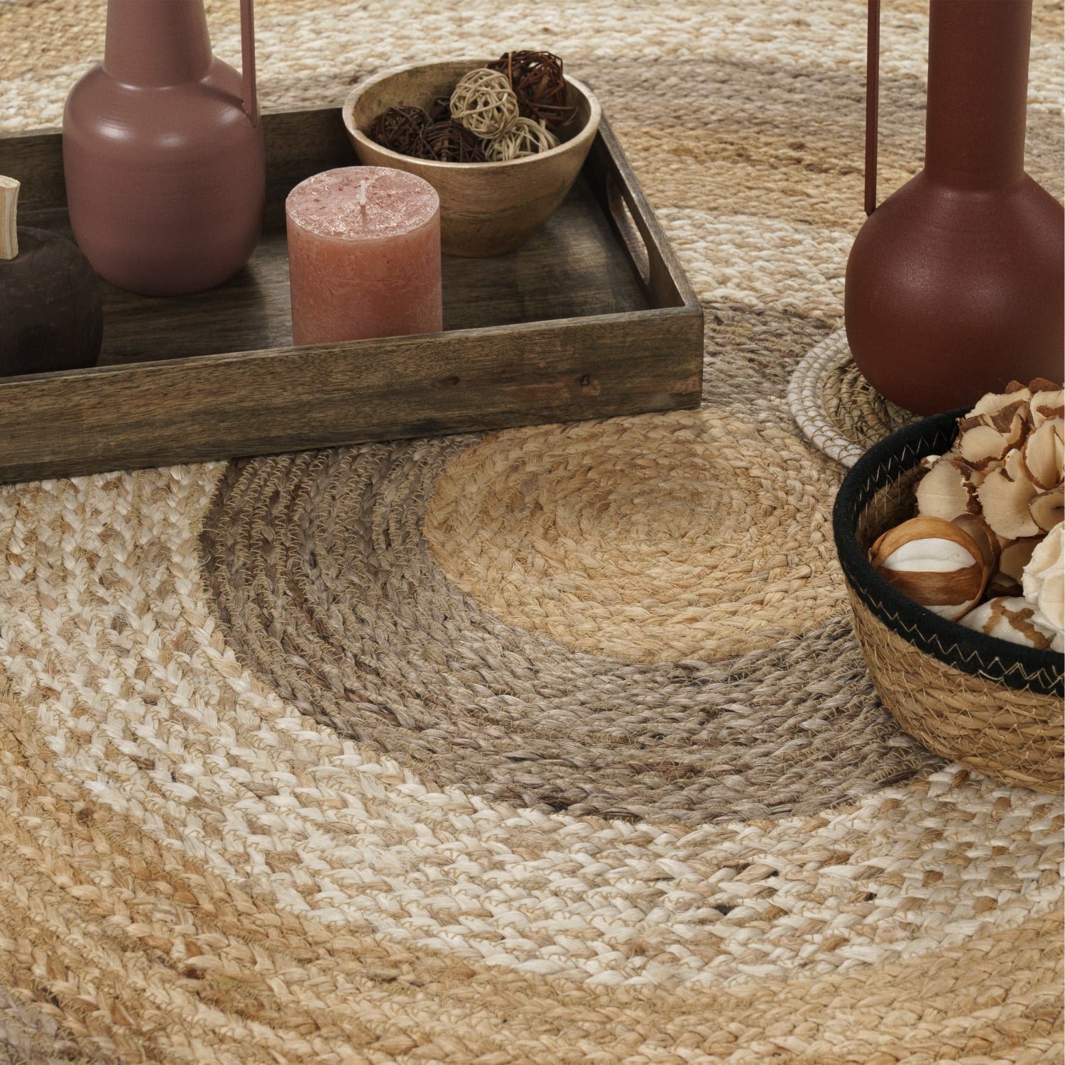 Viborg 598 – klassisch, pflegeleicht, 100% jute, flacher Teppich