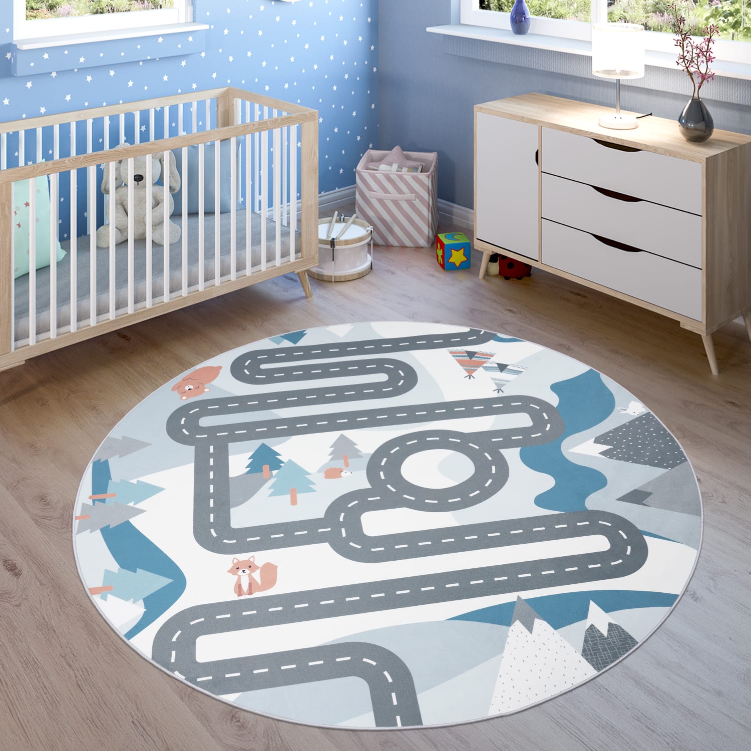 Bino 574 – modern, pflegeleicht, flacher Teppich
