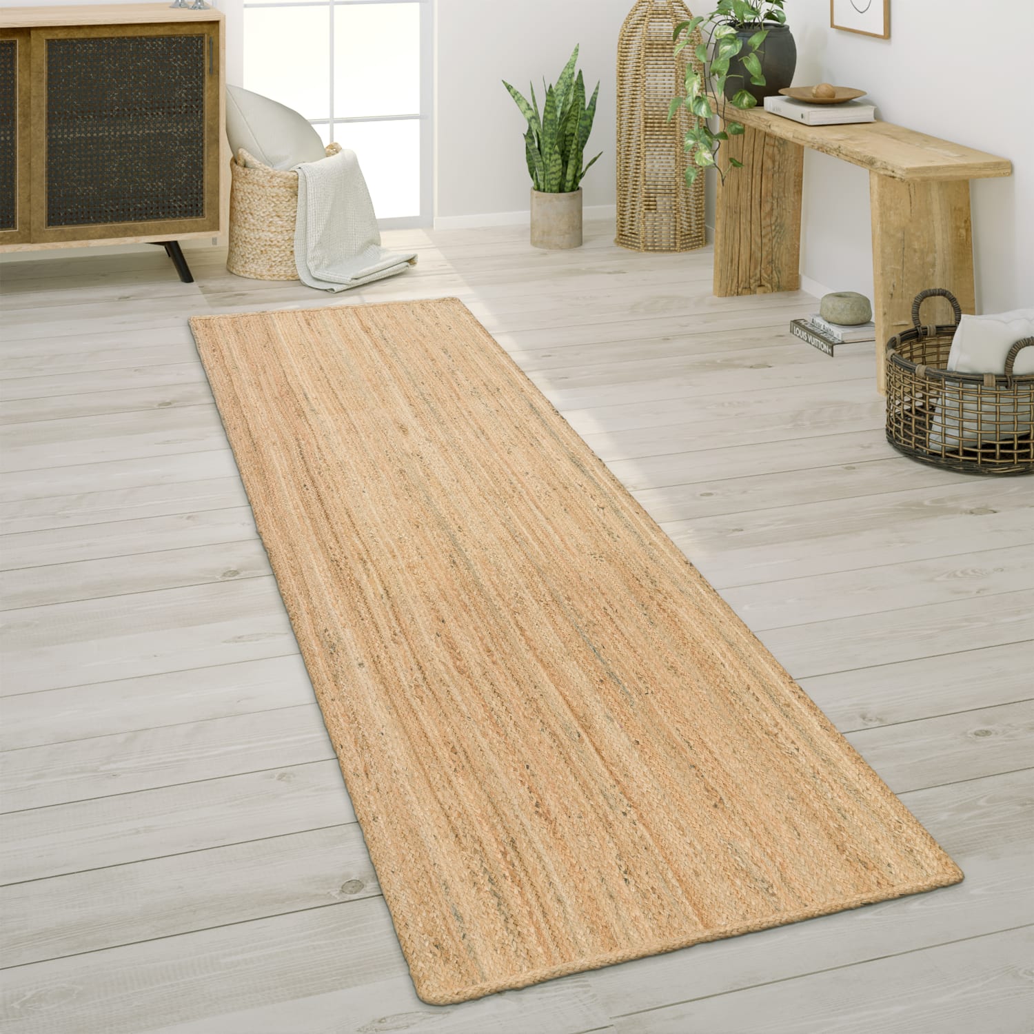 Skive 686 – skandinavisch, 100% jute, weicher Teppich