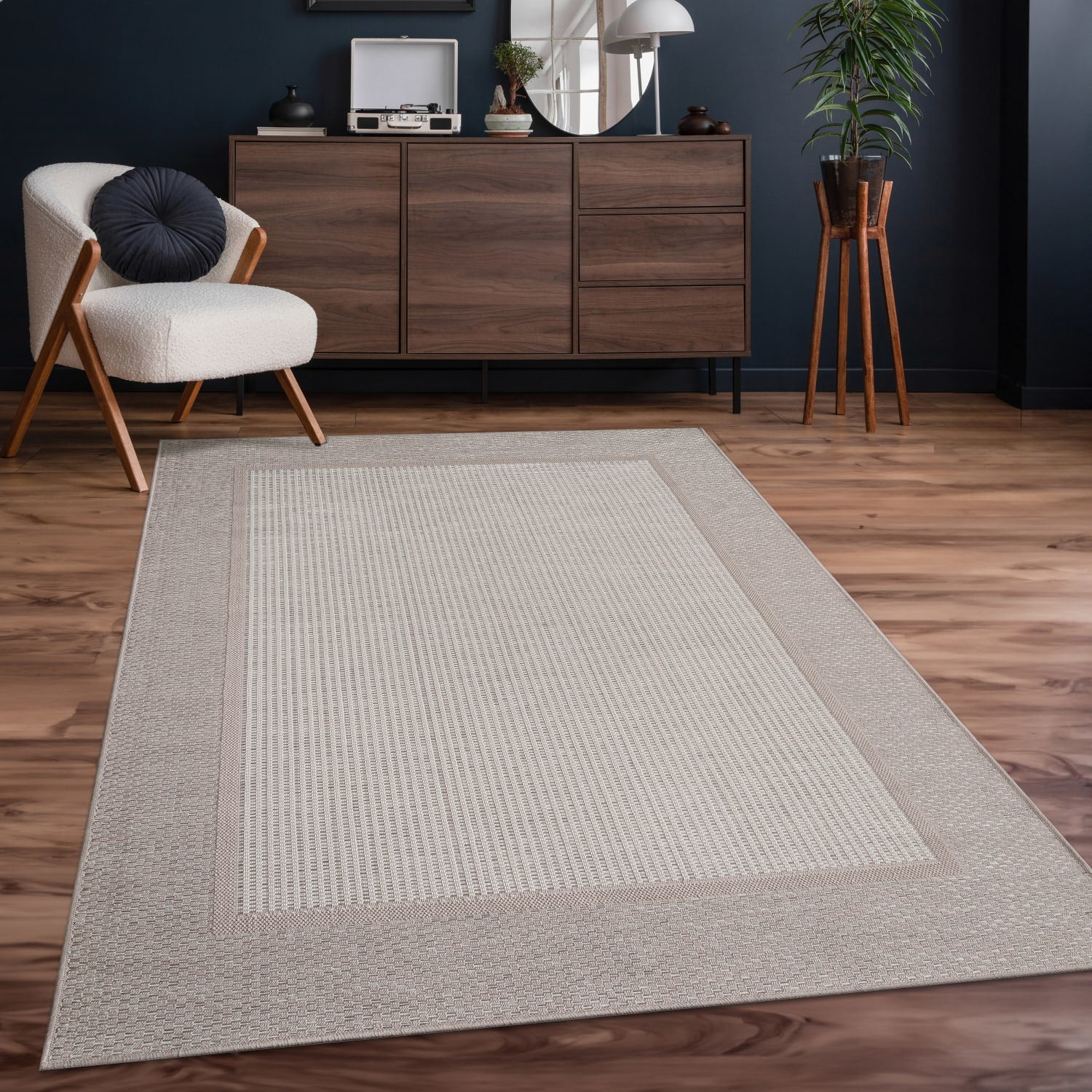 Vermont 195 – modern, pflegeleicht, flacher Teppich