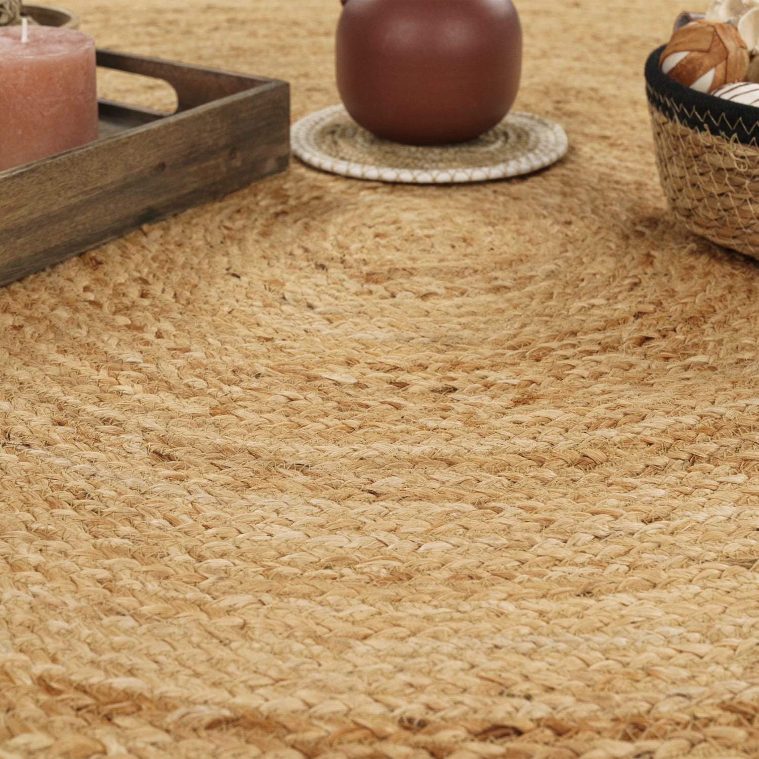 Viborg 599 – modern, pflegeleicht, 100% jute, flacher Teppich
