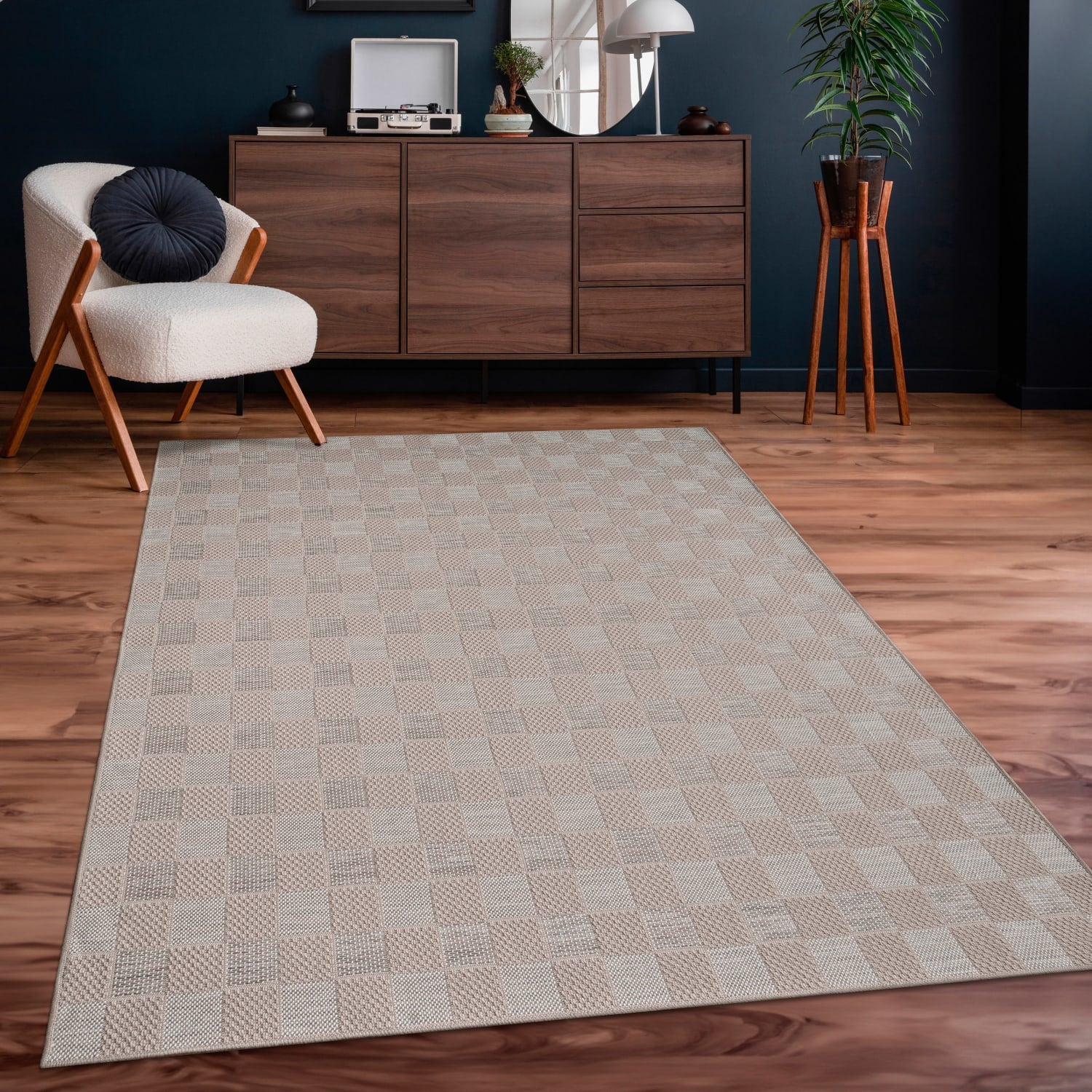 Vermont 196 – boho, pflegeleicht, flacher Teppich