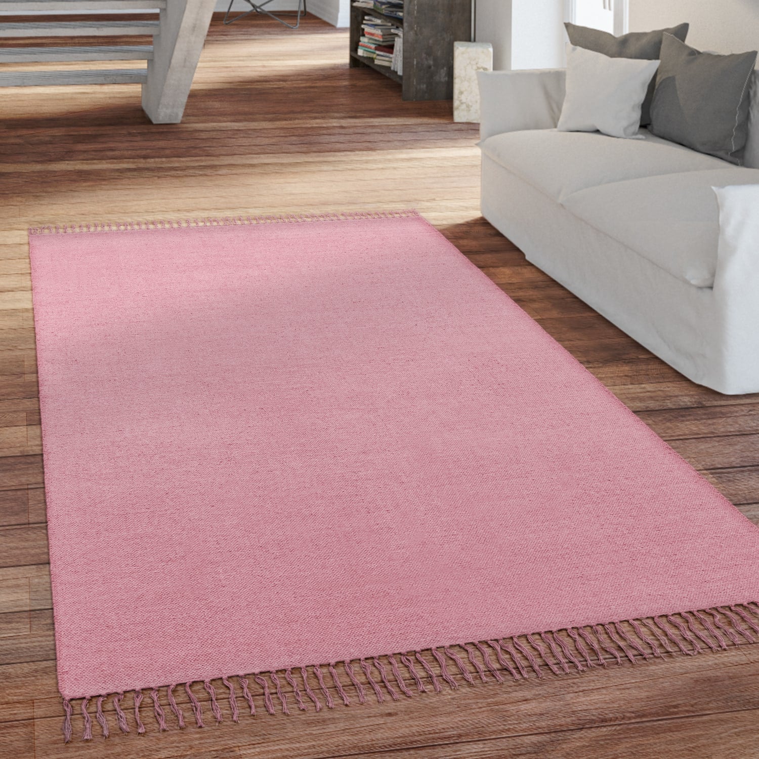 Summer breeze 350 – modern, pflegeleicht, 90% baumwolle, flacher Teppich