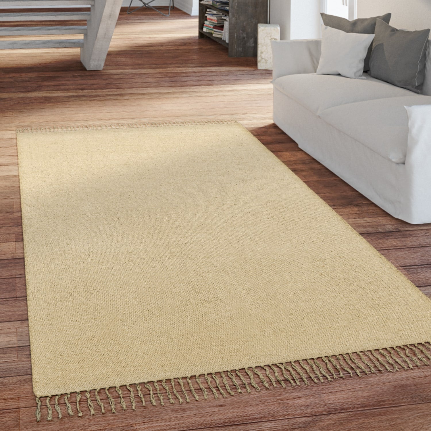 Summer breeze 350 – modern, pflegeleicht, 90% baumwolle, flacher Teppich