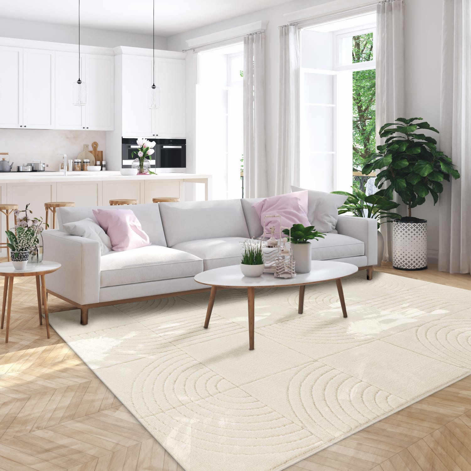 Girit 341 – minimalistisch, weicher Teppich