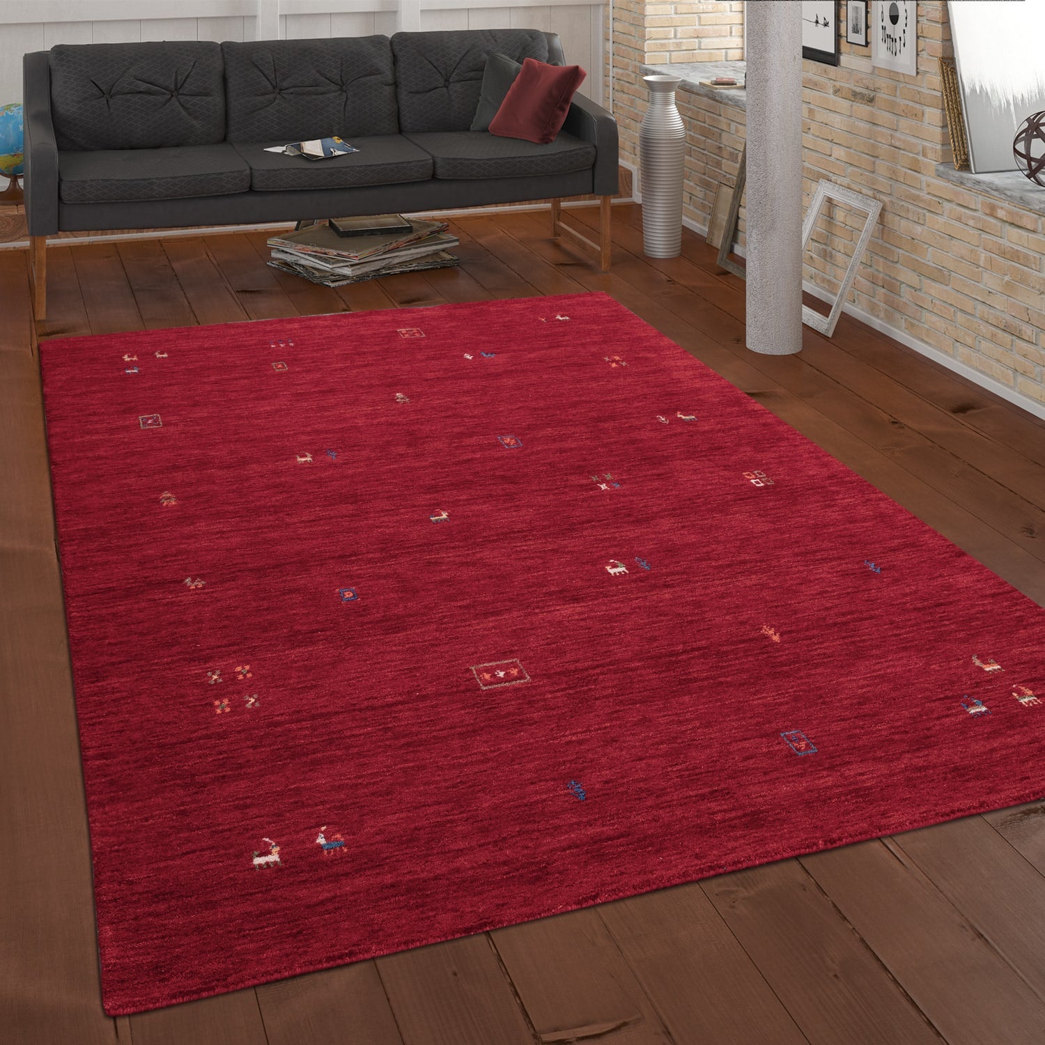 Gabbeh 312 – vintage, 100% wolle, weicher Teppich