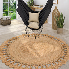 Viborg 597 – klassisch, 100% jute, flacher Teppich