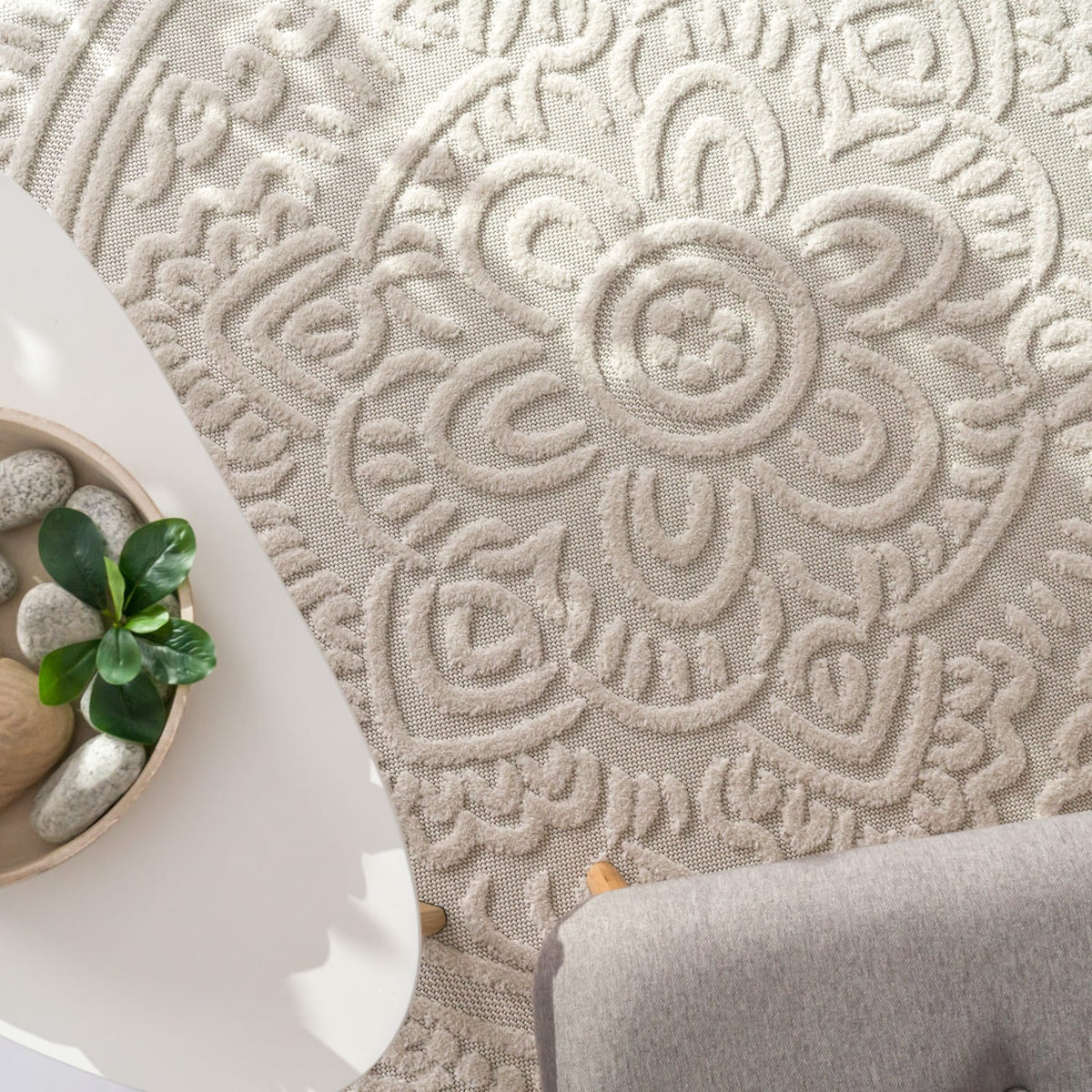 Cotton 232 – boho, pflegeleicht, flacher Teppich