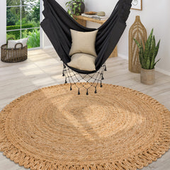 Viborg 596 – zeitlos, 100% jute, flacher Teppich
