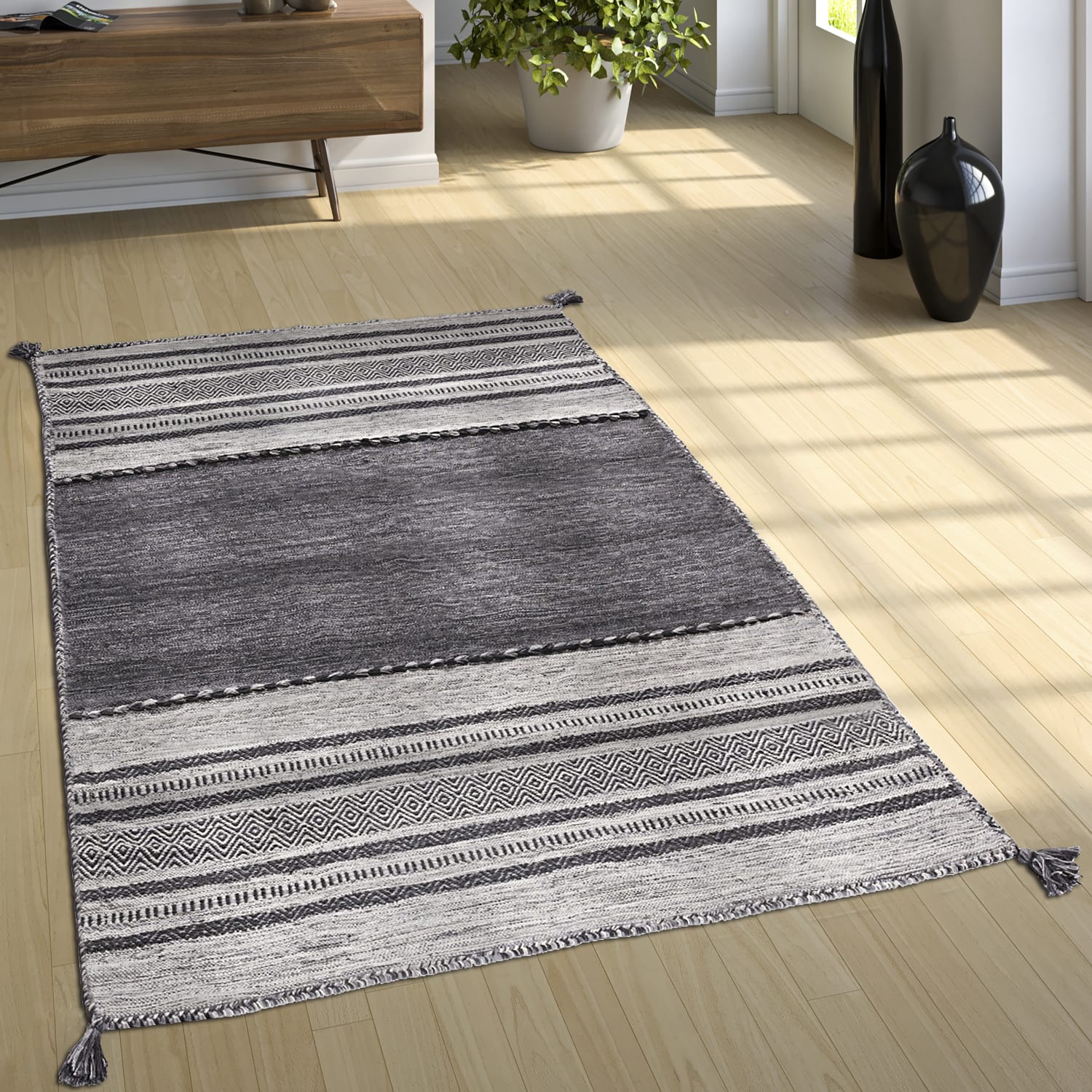 Kilim 217 – klassisch, pflegeleicht, 100% baumwolle, weicher Teppich