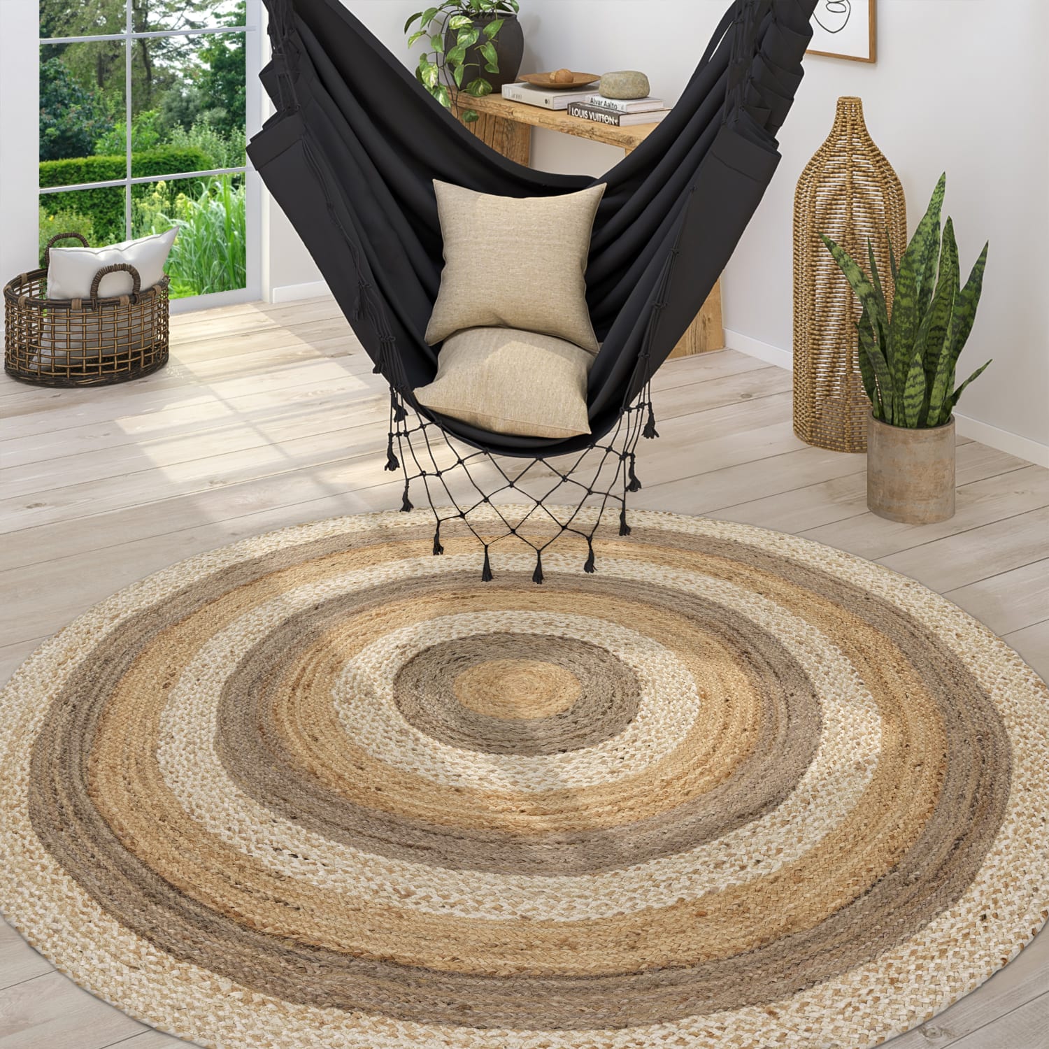 Viborg 598 – klassisch, pflegeleicht, 100% jute, flacher Teppich