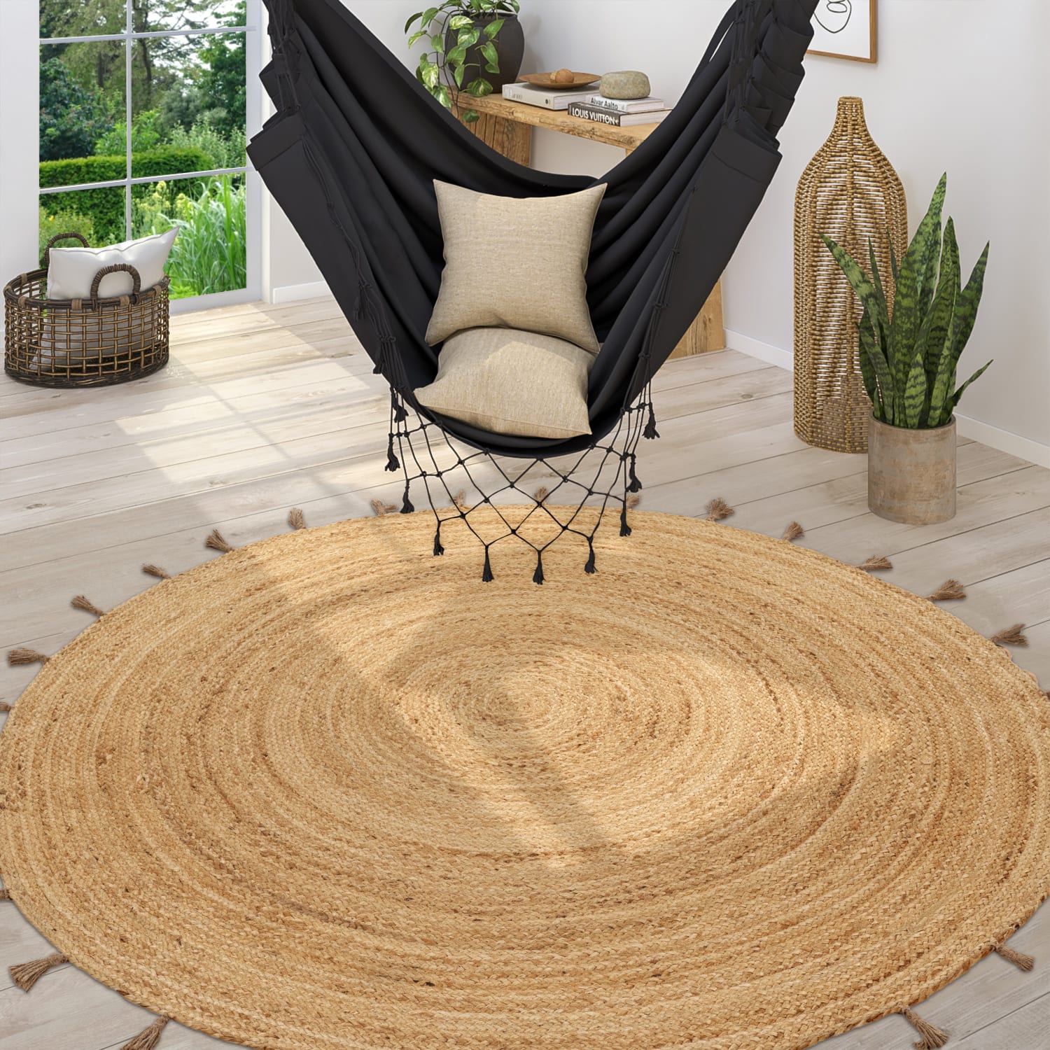 Viborg 599 – modern, pflegeleicht, 100% jute, flacher Teppich