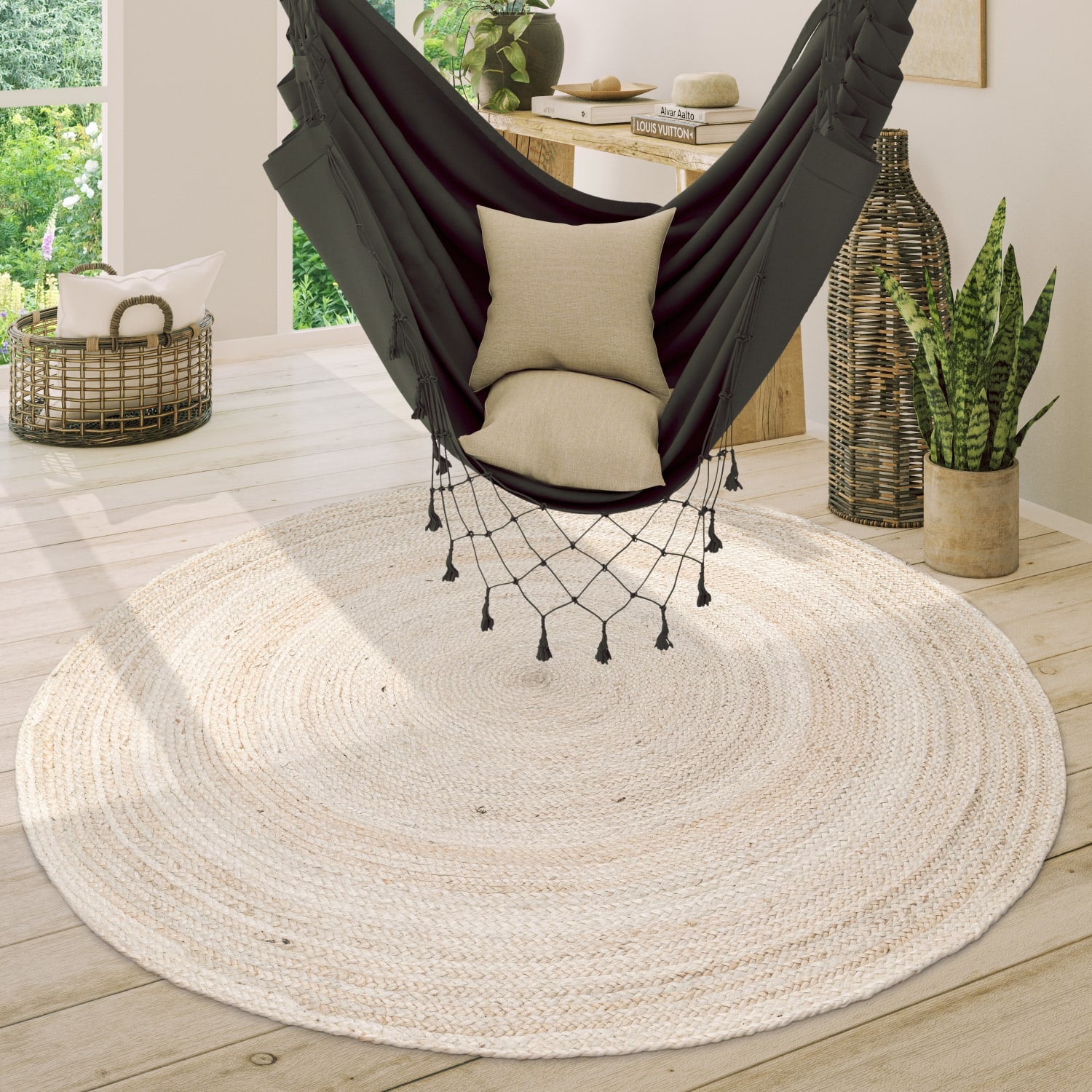 Viborg 595 – modern, pflegeleicht, 100% jute, flacher Teppich
