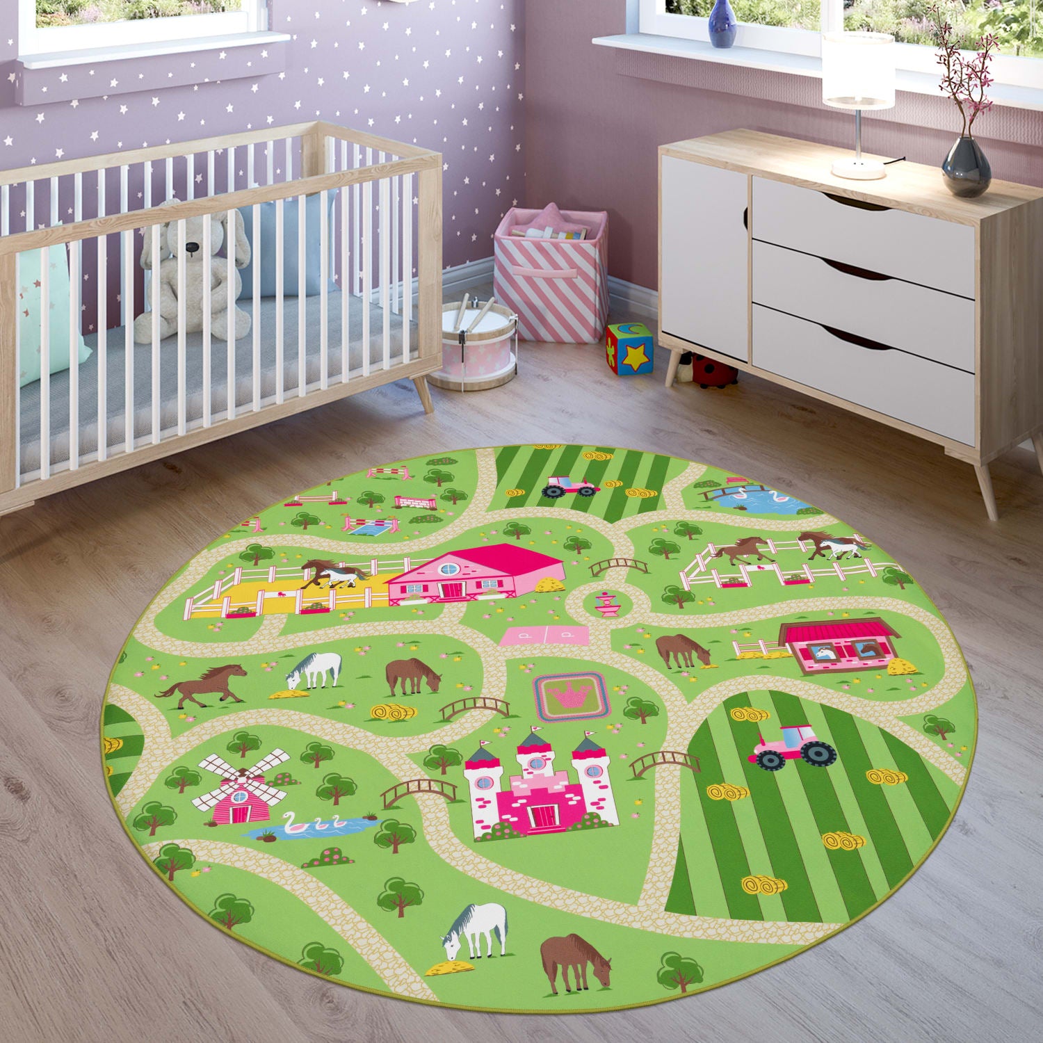 Bino 560 – boho, pflegeleicht, flacher Teppich