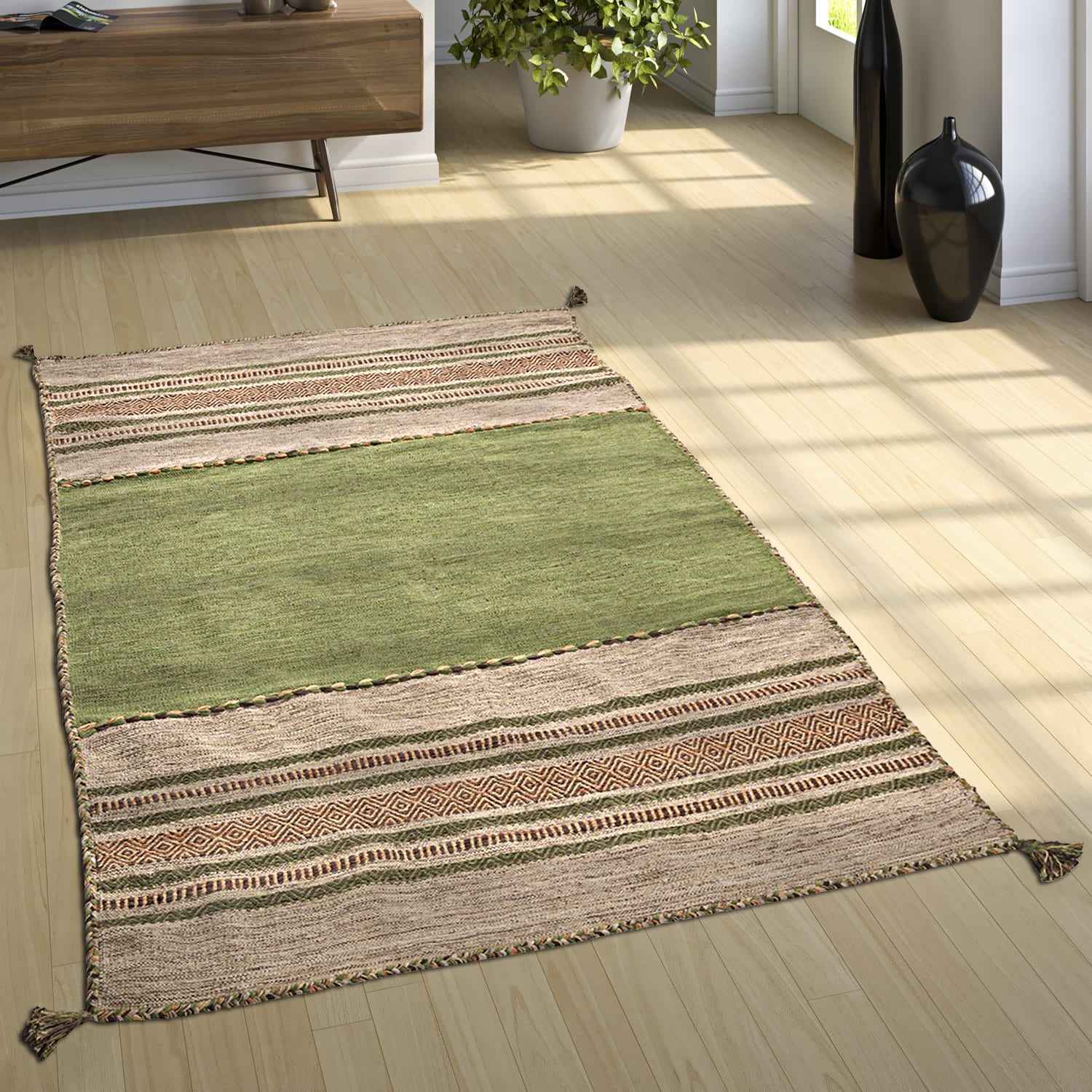 Kilim 217 – klassisch, pflegeleicht, 100% baumwolle, weicher Teppich
