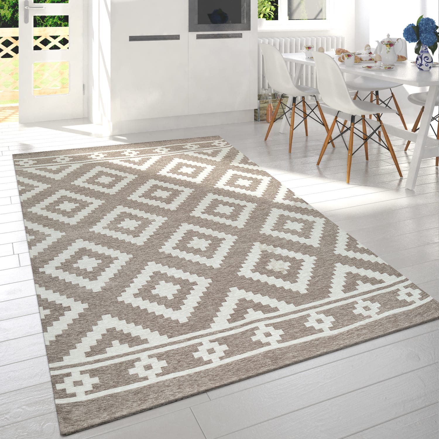 Mariba 095 – boho, pflegeleicht, 20% baumwolle, weicher Teppich