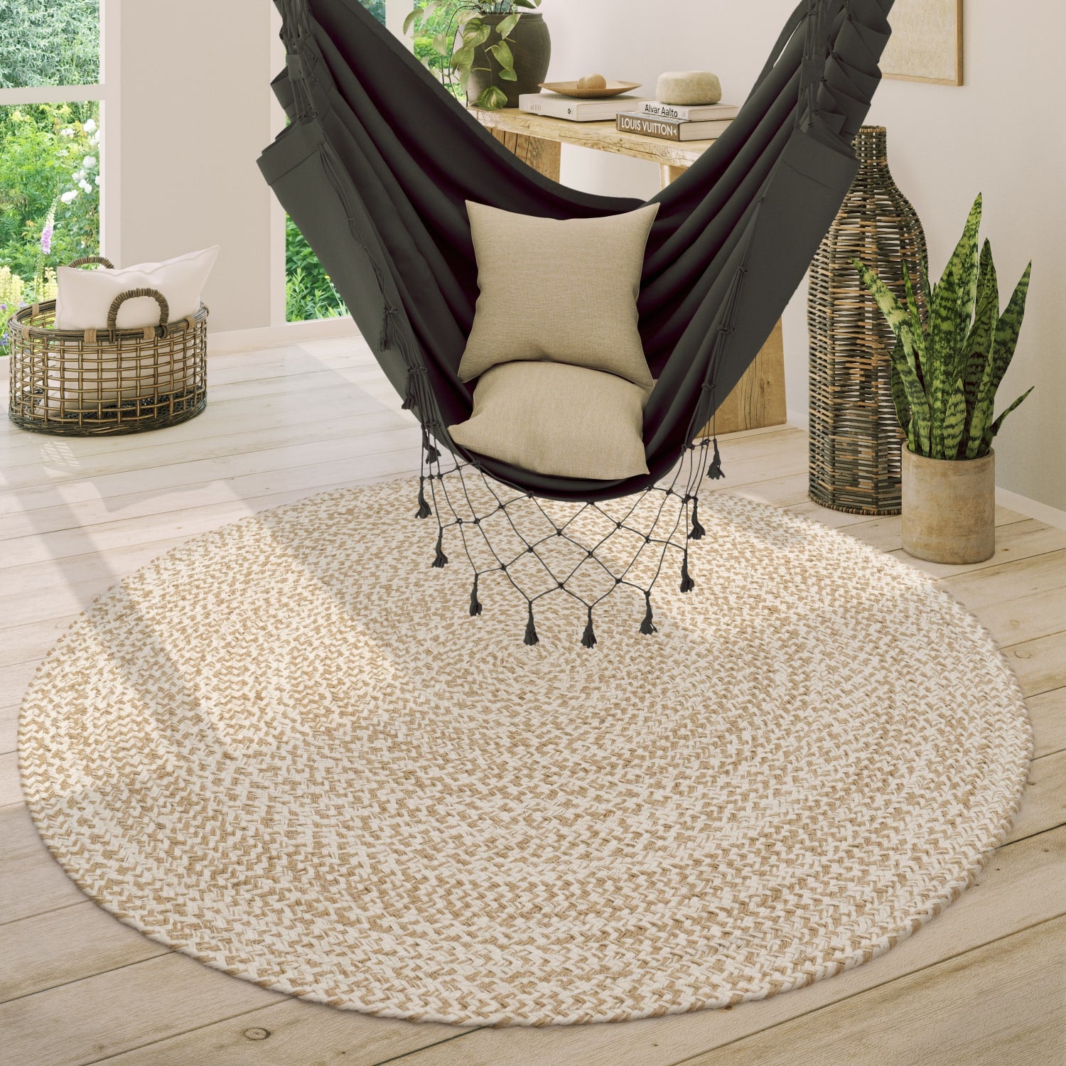 Viborg 595 – modern, pflegeleicht, 100% jute, flacher Teppich