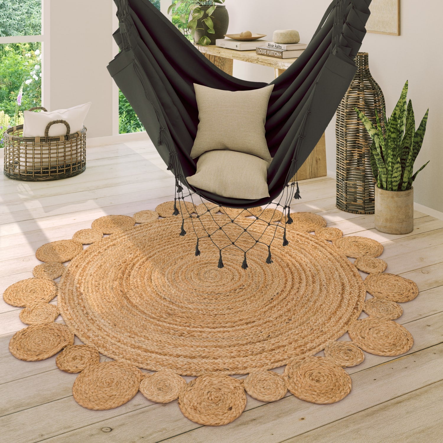 Viborg 592 – zeitlos, pflegeleicht, 100% jute, flacher Teppich